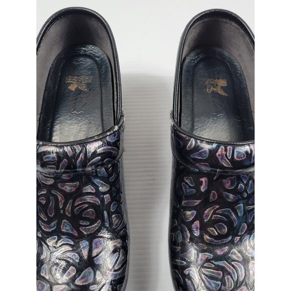 Dansko Pro XP Womens 40 9.5/10 Black Night Rose Comfort Nurse Clogs 3912960202 - Picture 3 of 11